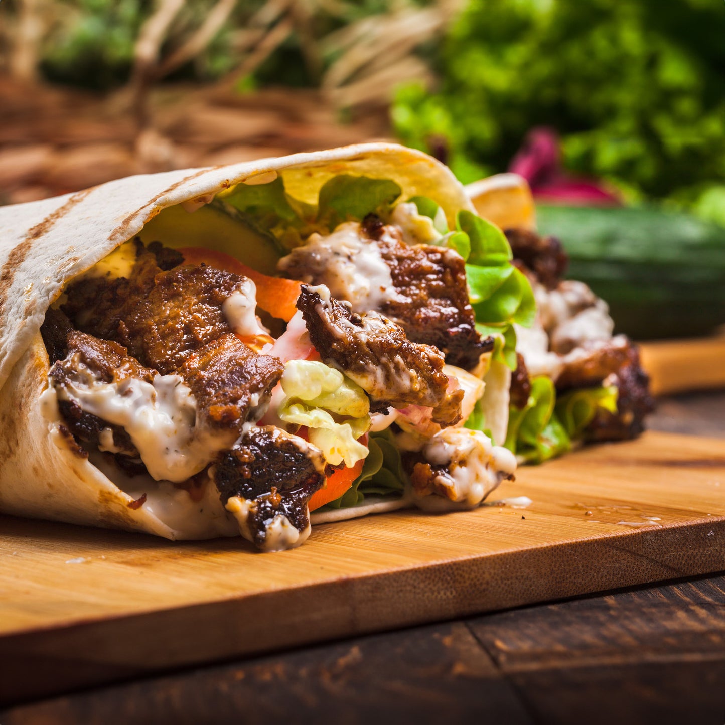 Tri-tip & Lamb Shawarma Wrap